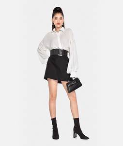 Blusa de gasa de manga larga para mujer, blusa de Color liso con diseño de moda personalizada, ropa de mujer de Vietnam - Product Image 3