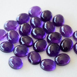 4mm 5mm Naturel Africain Améthyste Lisse Ovale Calibré Cabochons Gemme Fabricant Acheter En Vrac Boutique En Ligne Usine Prix Deal - Product Image 1