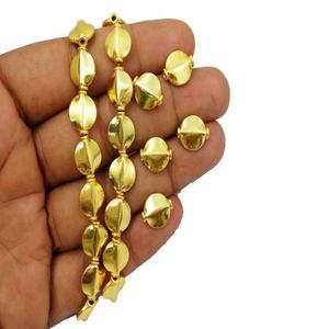 Cuentas redondas de cobre chapadas en oro de 10mm - Product Image 1