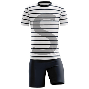 Conjunto completo de uniformes de fútbol de fábrica de alta calidad y nuevo diseño personalizado, camiseta de fútbol original en blanco de poliéster - Product Image 5