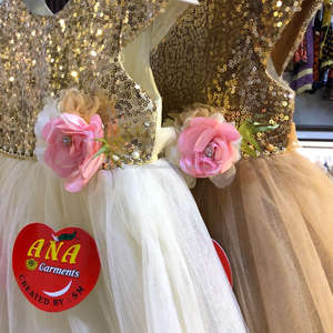 Robe de bébé fille avec bordure en dentelle brodée, bandeau, meilleur design, robe élégante de bébé fille avec la meilleure qualité - Product Image 5