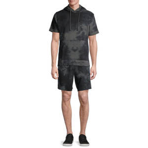 Sweat à capuche à manches courtes pour hommes légers Offre Spéciale French Terry en été en polyester/coton - Product Image 2