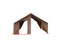 Tenda Kanvas Tenda Camping Luar Ruangan Mewah Tahan Air Glamping Dinding Kanvas Katun Tenda Gurun 12' X 14' untuk Camping Luar Ruangan