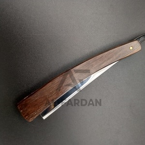 Cuchilla clásica recta de acero inoxidable para hombre, maquinilla de afeitar de seguridad para peluquero, Natural mango de madera, cabeza pivotante, 2 uds. - Product Image 3