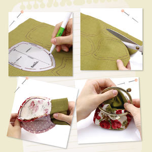 Petit fermoir porte-monnaie à faire soi-même, pour femmes, kit de fabrication de cosmétiques - Product Image 2