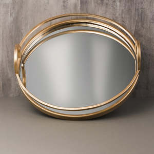 KSN's Round Brass Serving <b>Tray</b> - Product Image 4