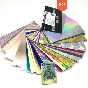 Özel satış Logo holografik plastik Pvc Flash bellek kağıdı Tarot kart oyunu baskı kağıdı altın oyun kartları