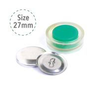 Kit de boutons recouverts DIY, style tige de 27 mm, boutons ronds sans nickel, certifiés REACH pour l'artisanat