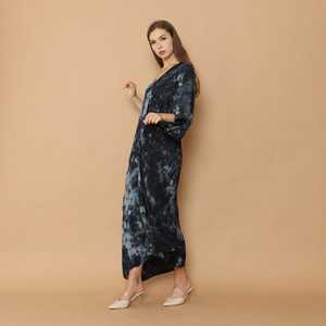 Vestido largo bohemio elegante y elegante para mujer, caftán largo con tinte de corbata, vestidos informales de noche holgados, 100% algodón Natural - Product Image 2