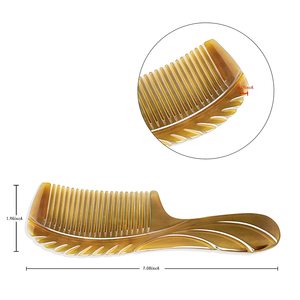 Peigne en corne de buffle naturelle de haute qualité personnalisé pour le salon et le coiffage à domicile, fabriqué à la main en Inde - Product Image 3