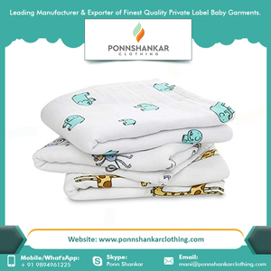 <b>Swaddle</b> <b>Blanket</b> Custom 100% Cotton Baby <b>Swaddle</b> Muslin <b>Blanket</b> - Product Image 3