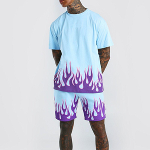 ชุดเซ็ตแฝดพิมพ์ลายแบบระเหิด,ชุดจับคู่แบบสั้นขนาดใหญ่ดีไซน์ล่าสุด - Product Image 4