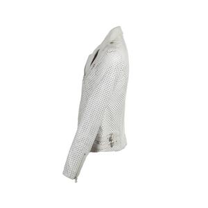 Chaquetas de Motociclista de Cuero PU para Mujer, con Cierre Completo, Transpirables, con Bolsillos en el Pecho, Manga Larga y Cuello Acolchado - Product Image 3