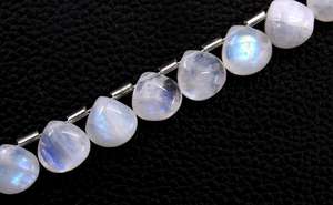 16ชิ้นรุ้งธรรมชาติมูนสโตนเรียบรูปหัวใจลูกปัด2019ขายส่งผู้ผลิตของแท้ที่มีคุณภาพสูง - Product Image 3