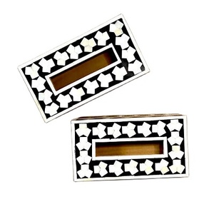 Forme carrée d'incrustation d'os pour porte-mouchoirs pour une taille personnalisée et un prix bon marché avec produit fait main - Product Image 1
