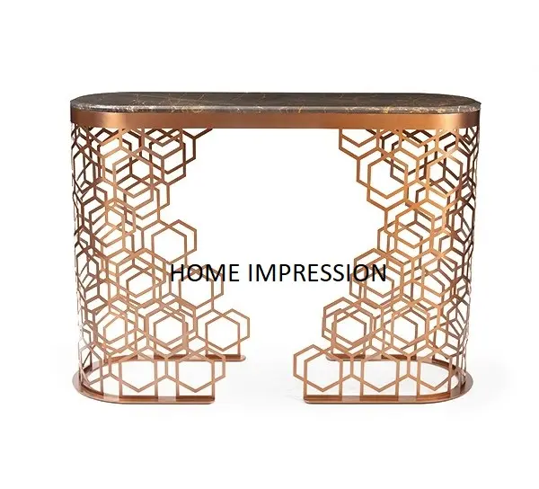 Metal Large Console Luxury Table Designer Fancy Console Mirrors Table