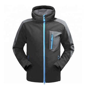 Veste d'extérieur personnalisée pour hommes Soft Shell coupe-vent imperméable col montant enduit traitement OEM/ODM fabricant - Product Image 1