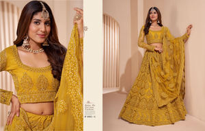 Lehenga Choli-Red de diseñador para el trabajo, última colección, 2022 - Product Image 5