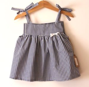 Décontracté doux-tendance-superbe-confort-bébé mignon élégant robe robe avec beau tissu à carreaux-2020. - Product Image 1