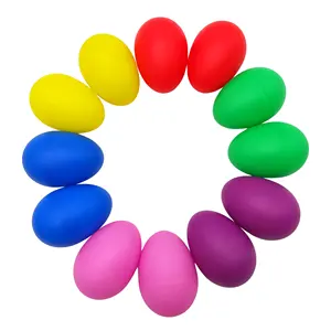 M101-4 sortierte Farbe Kunststoff Eier schüttler mit 6 Farben Musical Eggs Toys Easter Party liefert Shaker Eier zum Verkauf