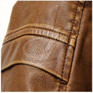 Chaqueta parka de cuero genuino con diseño elegante - Product Image 4