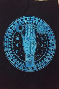 Tapiz quiromancia Humsa pequeño cartel colgante de pared estilo Art Deco impreso azul 100% algodón étnico por consignadores indios - Product Image 5