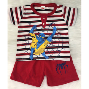Ensemble de vêtements d'été pour enfants, costume à rayures mignon pour garçons, nouvelle mode - Product Image 4