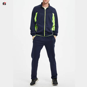 Survêtement de sport pour hommes, vêtements de Jogging actif, en tissu polaire Polyester, Design personnalisé, Logo imprimé OEM, ensemble avec fermeture éclair, 2020 - Product Image 5
