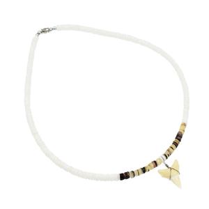 सफेद क्लैम शेल हार के साथ सफेद क्लैम शेल हार संयोजन कृत्रिम दांत के साथ - Product Image 5