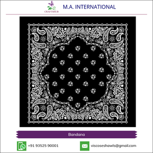 Classic Organic Cotton Bandana Paisley Pattern <b>Heat</b>-Transfer Printed Breathable Eco-Friendly Street Wear for Adults All Seasons - Product Image 5