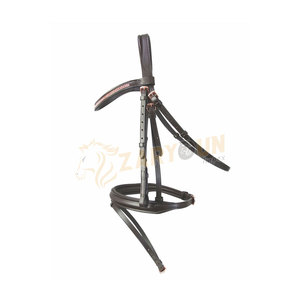 Brida de caballo de cuero ajustable y cabestro en varios tamaños para carreras de caballos - Product Image 6