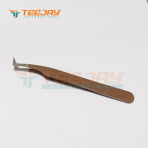 TEEJAY บูตขนตาเคลือบผงสีน้ำตาล,แหนบต่อขนตาขนาด12ซม. เครื่องมือดูแลความงามแหนบทดสอบด้วยมือ - Product Image 3