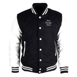Veste universitaire en cuir coupe-vent personnalisée de concepteur d'usine veste universitaire hiver streatwear broderie chenille bomber varsity vestes - Product Image 6