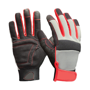 Gran oferta de guantes mecánicos de cuero con logotipo personalizado con agarre adicional función antideslizante anticorte ignífugo - Product Image 3