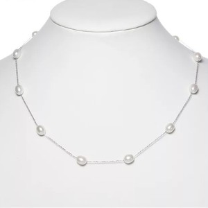 สร้อยคอไข่มุกน้ำจืดสีขาว7มม. ลูกปัดทรงรีขายส่ง - Product Image 2