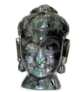 งานแกะสลักพระพุทธรูปด้วยมือจากหินลาบราดอไรต์ธรรมชาติ สไตล์ศิลปะทางศาสนา สำหรับตกแต่งบ้านและบูชา - Product Image 4