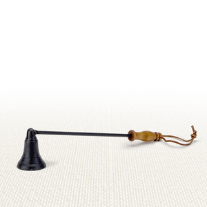 Bougeoirs avec manche en bois noir en métal, chandelier - Product Image 1