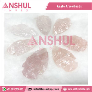 Puntas de flecha envueltas en alambre de cuarzo rosa Natural, venta al por mayor, colgantes de piedras preciosas para regalo - Product Image 2