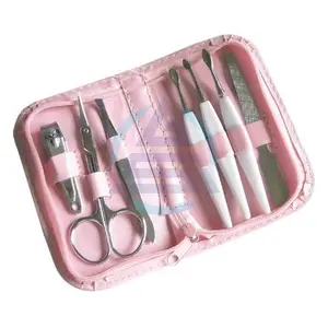 7 Pcs Nails Manicure Set in Wallet | Private Label Custom Design Custom Logo Manicure Instruments Dropshipping