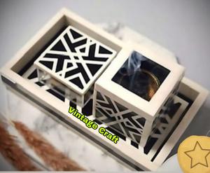 ถาดเสิร์ฟงานฝีมือทำจากไม้ไข่มุกเคลือบเงาเครื่องเผา Bakhoor สไตล์สัตว์สำหรับ Eid Ramadhan Mubkhar Madkhan - Product Image 1