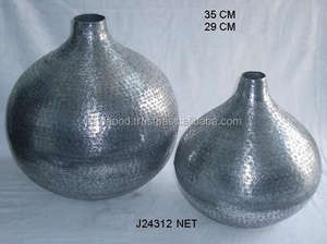 Florero de Metal para decoración del hogar, artesanías de Metal con patrones martillados en pulido de espejo en aluminio para decoración del hogar, fiesta de boda, sala de estar y casa - Product Image 4