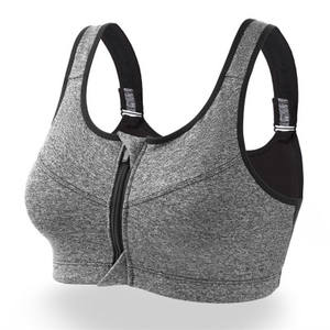 Femmes de haute qualité séchage rapide fermeture à glissière avant Yoga sport soutien-gorge vêtements de Fitness motif imprimé XS-XL tailles grande taille pour l'été - Product Image 1