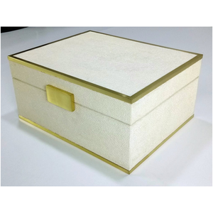 ขายส่งแฟชั่นการจัดเก็บ0.3X0.23X0.115เรซิ่นแข็งทองเหลือง King Shagreen กล่อง - Product Image 5