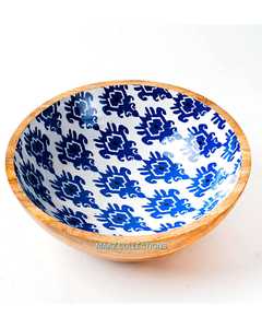 Tazón para servir ensalada de madera con mango ecológico de alta calidad Extra grande con esmalte personalizado al por mayor - Product Image 2