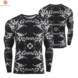 Haut de sport à manches longues pour homme, noir, anti-UV, à séchage rapide, compressif - Product Image 5