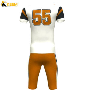 Venta de fábrica, conjunto de uniforme de camiseta de fútbol americano, buen diseño, patrón personalizado, impresión por sublimación, precio de opción de talla grande - Product Image 4