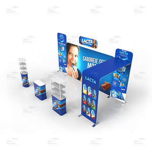 <span class=keywords><strong>Stand</strong></span> d'exposition portable <span class=keywords><strong>pliable</strong></span> 10x20 pieds en aluminium léger avec étagère pour la restauration et les foires - Product Image 5