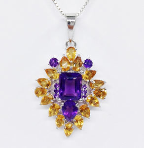 Cocktail Porter 925 En Argent Sterling Léger Faible QUANTITÉ MINIMALE DE COMMANDE Fournisseur Pendentifs Multi Couleur Unique Pierres Précieuses Chaîne Pendentifs Tendance - Product Image 3