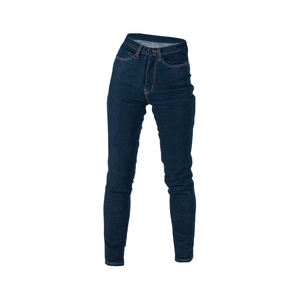 Pantalones lápiz de mezclilla oscura aprobados por la CE para mujer, la última enzima de protección principal, patrón sólido, ropa protectora para motocicleta para mujer - Product Image 1