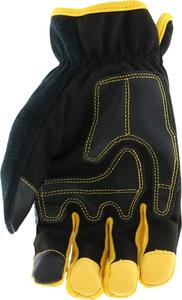 High Dexterity Synthetic Leather Palm Utility Work Gloves with Black Yellow Contrast Heavy Grip and Stylish Working Gloves - Product Image 4